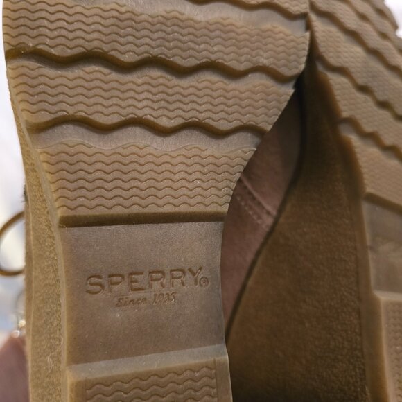 Sperry Top Sider Women's Celeste Prow Suede Bootie Taupe Tan Leather 8.5M. - Picture 12 of 14